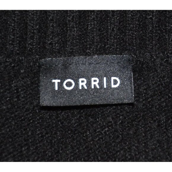 Torrid Womens Black Pullover Christmas Sweater Plus Size 4 4X "Are We Merry Yet" - Picture 7 of 9